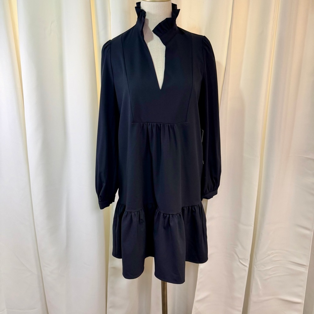 NWT Tuckernuck ‘Navy Crepe Palmerston Dress’ Size XS - Picture 3 of 16